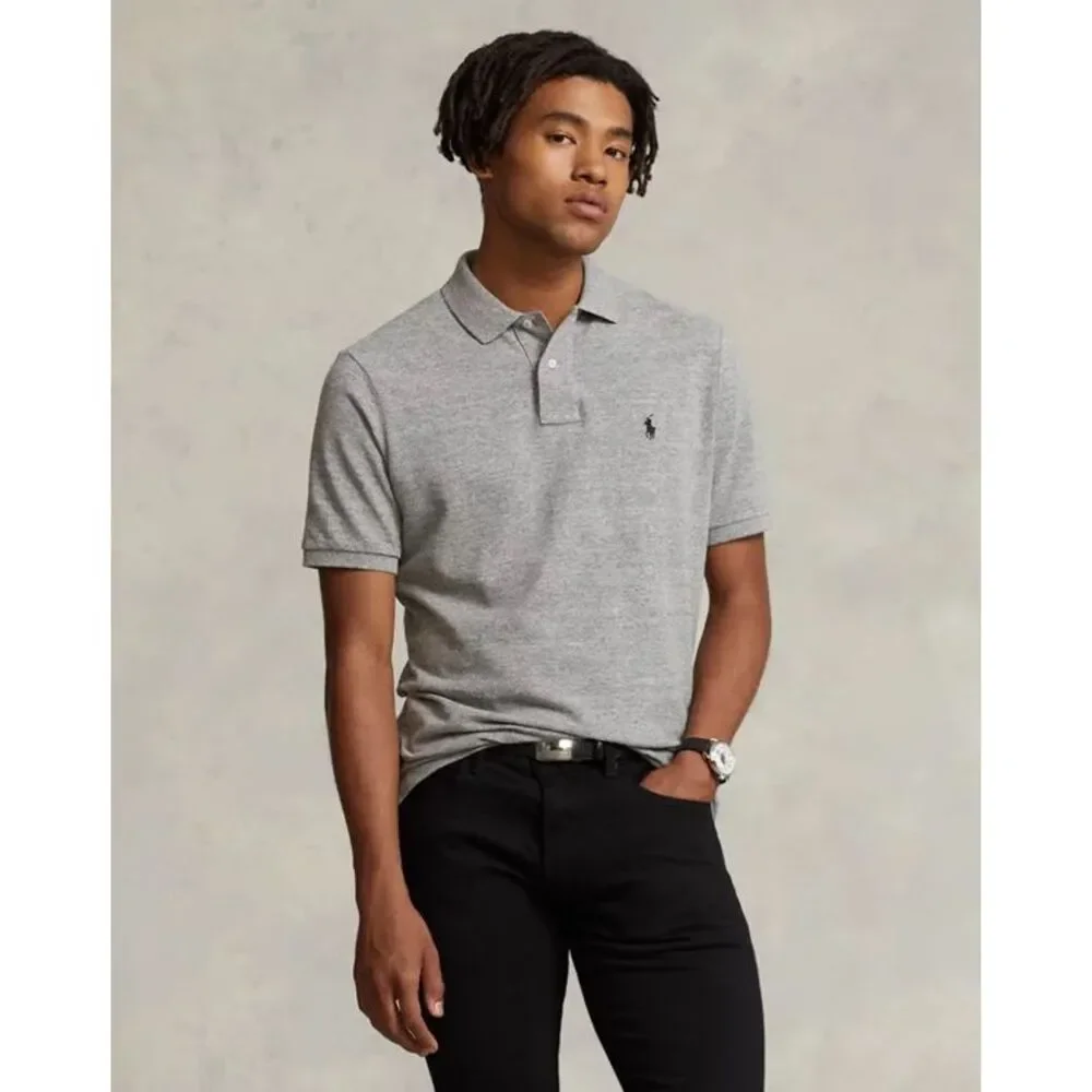 Ralph Lauren Polo Shirt Adult XL Classic Fit Gray Pony Golf Pima Soft Touch Mens